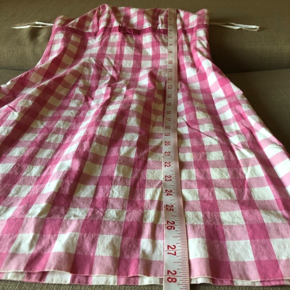 Lilly Pulitzer plaid pink strapless dress - Picture 8 of 9